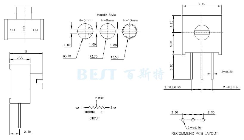 JML精密電位器3386W JML精密電位器3386W