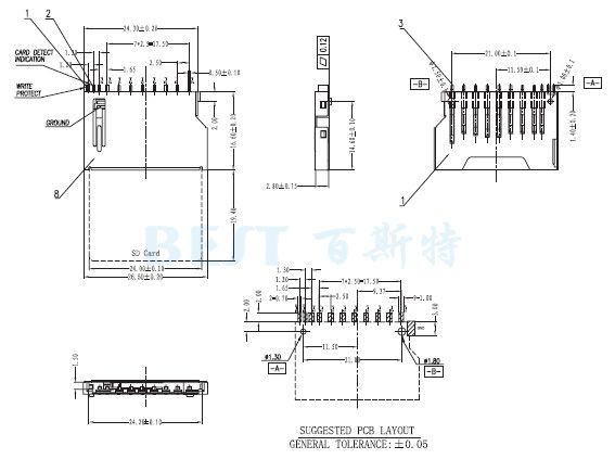 卡座SD-C-0903 卡座SD-C-0903