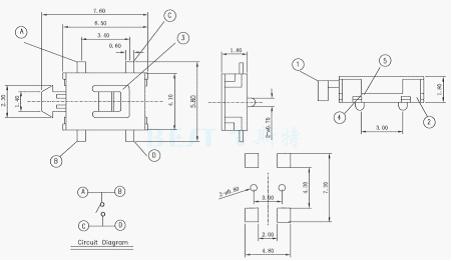 可調(diào)電位器_3362P_參考圖紙 可調(diào)電位器_3362P_參考圖紙